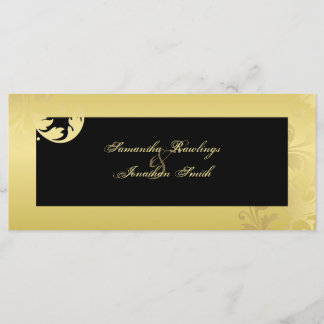 Programa de Casamento - Shimmer Floral Preto e Dou