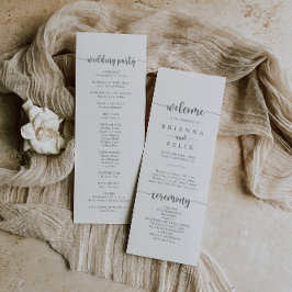 Programa de Casamento Silver da Caligrafia Minimal