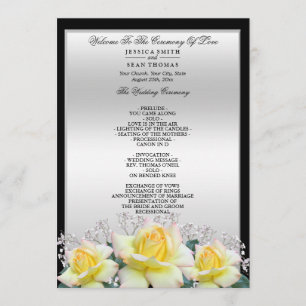 Programa de Casamento Silver de Rosas Elegantes Ch