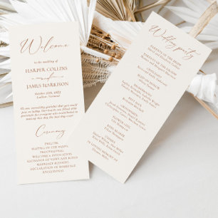 Programa de Casamento Simples Boho Terracotta