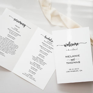 Programa de Casamento Simples de Caligrafia Formal