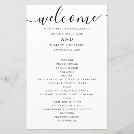 Programa de casamento simples de guião preto e bra
