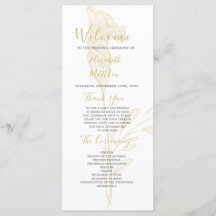 Programa de Casamento Simples de Script Floral Dou