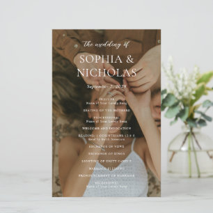 Programa de Casamento Simples em Preto e Branco