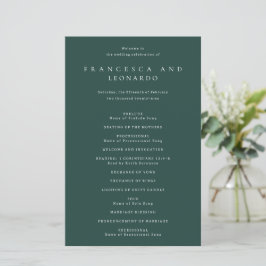 Programa de Casamento Simples Esmeralda Clássico