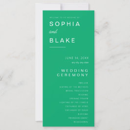 Programa de Casamento Simples Minimalista em Jade