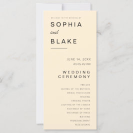Programa de Casamento Simples Minimalista Papaya W