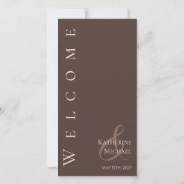 Programa de Casamento Simples Moderno - País Brown