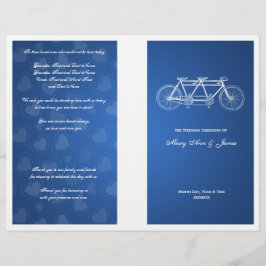 Programa de Casamento Simples Tandem Bike Blue