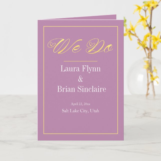 Programa de Casamento Simples "WE DO" (Flor Amarela)