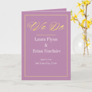 Programa de Casamento Simples "WE DO"