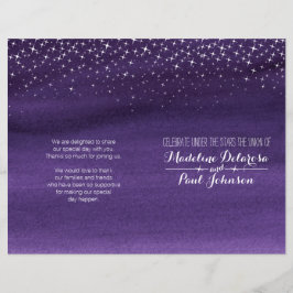 Programa de casamento Starry Night sky