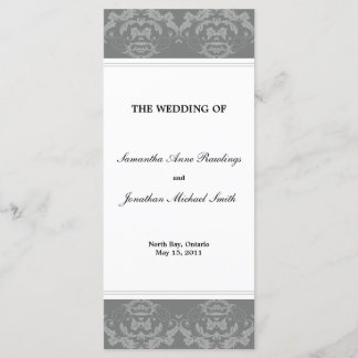 Programa de casamento tema damasco - Casamento de