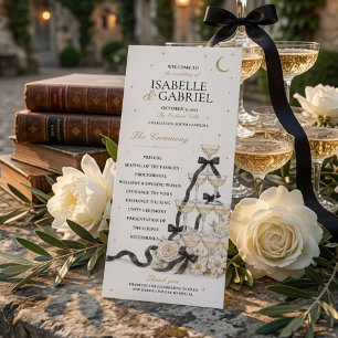 Programa de Casamento Torre de Champanhe com Laço