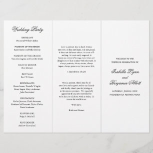Programa de Casamento Tradicional Preto e Branco