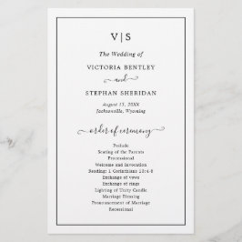 Programa de Casamento Tradicional Preto e Branco