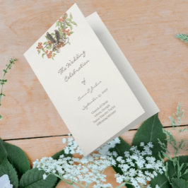 Programa de Casamento Trifold da Floresta Encantad