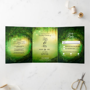 Programa de Casamento Triptico Enchanted Forest Wo