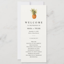 Programa de Casamento Tropical de Abacaxi com Verd