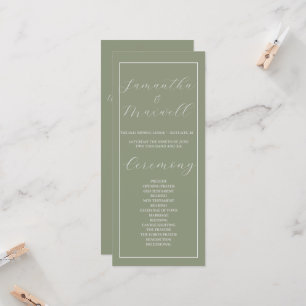 Programa de Casamento Verde do Minimalista Boho Sa