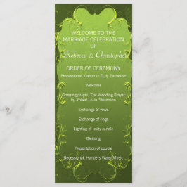Programa de Casamento Verde Elegante