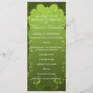 Programa de Casamento Verde Elegante