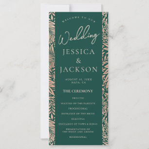 Programa de Casamento Verde Esmeralda e Dourado Ro