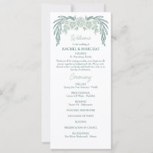 Programa de Casamento Verde Floral Botânico