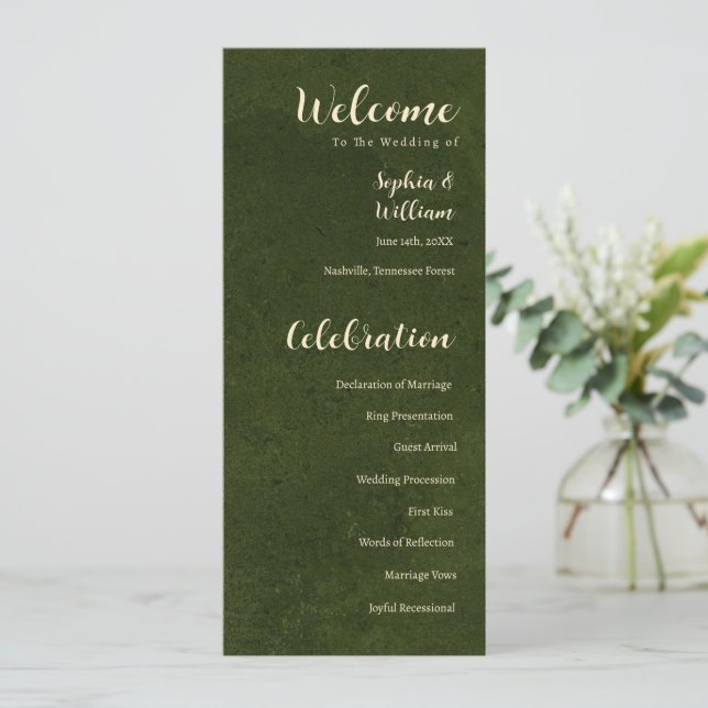 Programa de Casamento Verde Oliva, Cerimônia de Ca (Em pé/Frente)