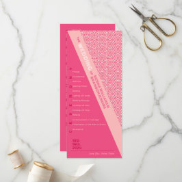 Programa de Casamento Vermelho de Rosas Geométrico