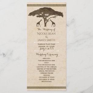 Programa de Casamento Vintage Girafas da Savana Af
