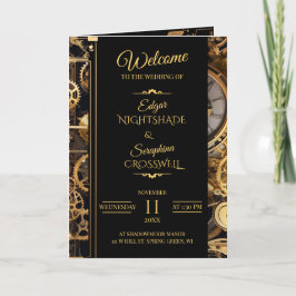 Programa de Casamento vintage Steampunk Extravagan