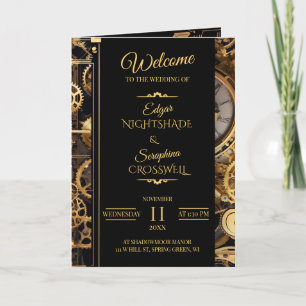 Programa de Casamento vintage Steampunk Extravagan