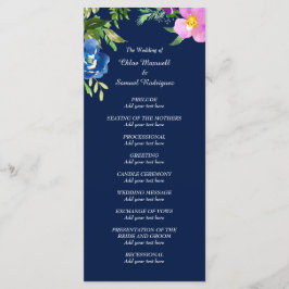 Programa de Casamento Violeta Azul-marinho