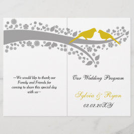 programa de casamentos de aves amarelas galhadas