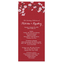 Programa de cerimônia da Cherry Blossom