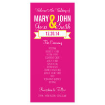 Programa de Cerimônia de Banner charmoso