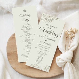 Programa de Cerimônia de Boas-Vindas de Casamento