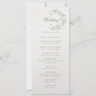 Programa de Cerimônia de Casamento