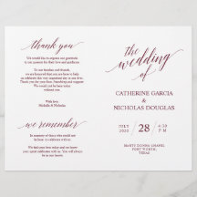 Programa de Cerimônia de Casamento