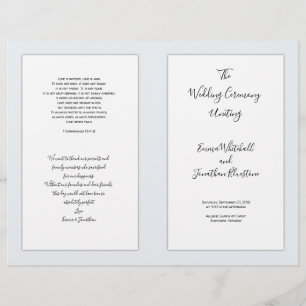 Programa de Cerimônia de Casamento Católica Dobrad