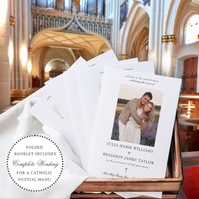 Programa de Cerimônia de Casamento Católica Julia  (Criador carregado)