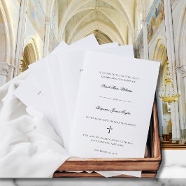 Programa de Cerimônia de Casamento Católico da Sar