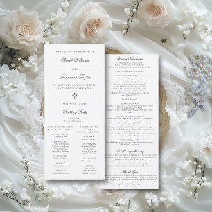 Programa de Cerimônia de Casamento Católico Sarah