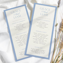 Programa de Cerimônia de Casamento das Fronteiras