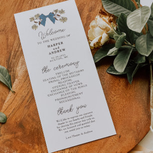 Programa de Cerimônia de Casamento de Arcos Amarel