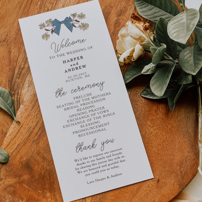 Programa de Cerimônia de Casamento de Arcos Amarel (Criador carregado)