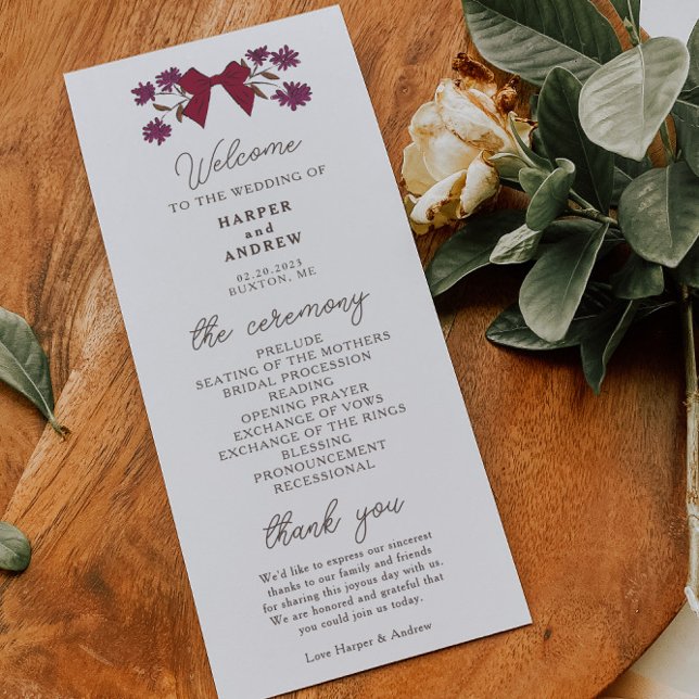 Programa de Cerimônia de Casamento de Arcos Magent (Criador carregado)