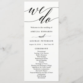 Programa de Cerimônia de Casamento de Colores EDIT