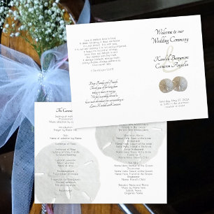 Programa de cerimônia de casamento de dólares em a